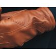 Men's deerskin leather gloves lined with wool COGNAK