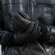 Men's deerskin leather gloves lined with wool