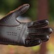 Men's deerskin leather driving gloves COW-BROWN