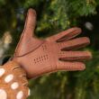 Men's deerskin leather driving gloves COW-COGNAC