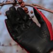 Men's deerskin leather driving gloves RED-BLACK