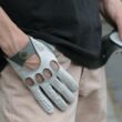 Men's Hairsheep Leather Driving Gloves BONE-GREY
