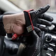 Men's Hairsheep Leather Driving Gloves BLACK(RED)