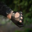 Men's Hairsheep Leather Driving Gloves BLACK