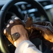 Men's Hairsheep Leather Driving Gloves BROWN