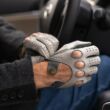 Men's Hairsheep Leather Driving Gloves SILVER-GREY