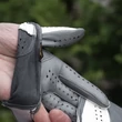 Men's Hairsheep Leather Driving Gloves WHITE-GREY
