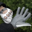 Men's Hairsheep Leather Driving Gloves WHITE-GREY