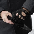 Men's suede-nappa leather driving gloves BLACK