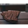 Men's deerskin leather gloves lined with wool WALNUT