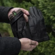 Men's deerskin leather gloves with wool lining BLACK
