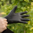 Men's hairsheep leather gloves lined with wool BLACK