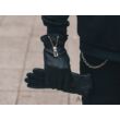 Men's deerskin leather gloves with wool lining BLACK