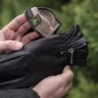 Men's deerskin leather gloves with wool lining BLACK