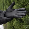 Men's deerskin leather gloves with wool lining BLACK