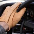 Men's deerskin leather driving gloves CORK(G)