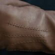 Men's deerskin leather gloves with wool lining WALNUT