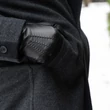Men's hairsheep leather gloves lined with wool BLACK