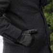 Men's deerskin leather gloves lined with wool BLACK