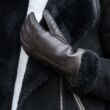 Women's deerskin leather wool lined gloves