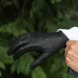 Women's deerskin leather unlined riding gloves BLACK