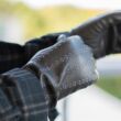 Women's hairsheep leather gloves lined with wool GREY