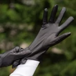 Women's hairsheep leather gloves lined with wool BLACK