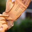 Women's deerskin leather driving gloves TAN