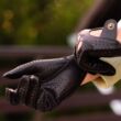 Women's deerskin leather driving gloves DARK BROWN