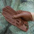 Women's hairsheep leather driving gloves COGNAK