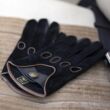 Women's driving gloves BLACK(BROWN)