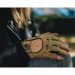 Women's fingerless gloves BEIGE-BROWN