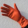 Women's silk lined leather gloves ORANGE