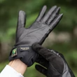Women's silk lined leather gloves BLACK