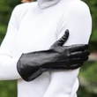 Women's silk lined leather gloves BLACK