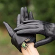 Women's silk lined leather gloves BLACK