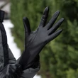 Women's silk lined leather gloves BLACK