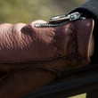 Women's deerskin leather gloves with wool lining WALNUT