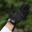 Women's suede leather unlined gloves BLACK