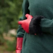 Women's hairsheep leather gloves lined with wool RED