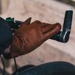 Women's silk lined leather gloves COGNAC