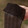 Women's long unlined leather gloves DARK BROWN