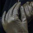 Women's unlined leather gloves OLIVE