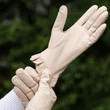 Women's silk lined leather gloves BEIGE