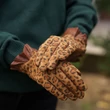 Women's silk lined leather gloves LEOPARD
