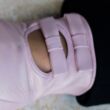 Women's silk lined leather gloves PINK