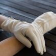 Women's hairsheep leather gloves lined with wool BEIGE