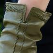 Women's hairsheep leather gloves lined with wool