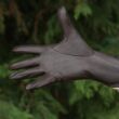 Women's unlined leather gloves DARK BROWN