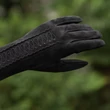 Women's unlined suede leather gloves BLACK